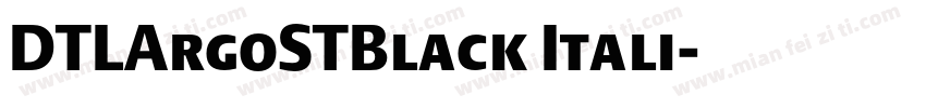 DTLArgoSTBlack Itali字体转换